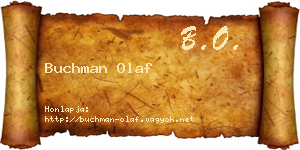 Buchman Olaf névjegykártya